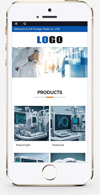 (自适应手机端)响应式外贸网站模板 医疗设备网站模板